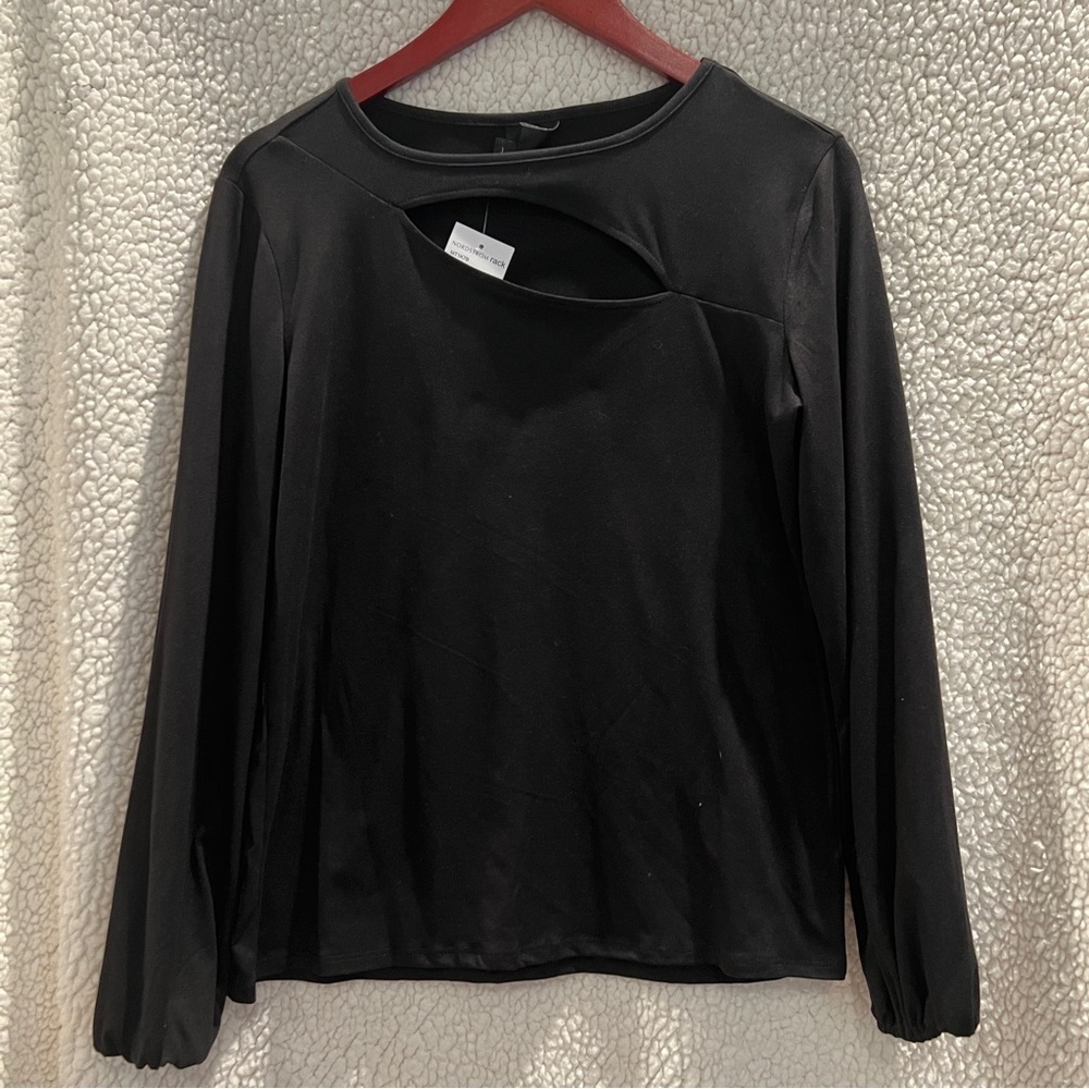 NWT Long sleeve Bobeau Cutout Top